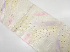 アンティーク　孔雀模様織り出し袋帯（材料）